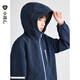SOUHAIT children's clothing for boys and girls, three-proof thick coat, velvet coat, polar fleece windbreaker, navy blue 150