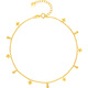 Saturday blessing yellow 18K gold anklet women's flower anklet KH084781 yellow 18K gold 21+3cm birthday gift