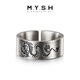 Mingyang Decorative Sea 925 Silver Xianglong Ring Men's Trendy Retro Versatile Paper-cut National Style Zodiac Sign Chenlong Open Ring Xianglong Open Ring