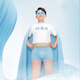 Yishi Yishi MAX Superman fat boy's underwear with extra fat and enlarged boxer briefs medium and large children's anti-wear leg shorts cotton mid-waist comfortable oxygen blue + vitality green 190 yards 4XL (170-200Jin Jin is equal to 0.5 kg)