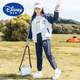 Disney girls autumn suit 2024 new Korean style fashion children's autumn sportswear baseball suit two-piece set BQ1391 pink 160cm