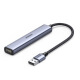 Green Network (UGreen) USB Extender Multi-Interface-Erweiterungseinheit Splitter Plug Multi-Port-Erweiterung Hub 2.0 Externe USB 3.0-0,5-Meter-Legierung Modell (15921)