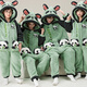 Junge Liebeswörter Eltern-Kind-Pyjamas Herbst- und Winter-Strampler Langarmed Koralle Velvet Family Drei- und Vier Familiendekoration Kinder-Hauskleidung ypf3894 Panda One Size Kinder 16 Größe (135-145 70jin [Jin gleich etwa 0,5 kg]))