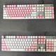 
logitech original new Logitech K845 mechanical keyboard key cap original translucent two-color pudding cherry blossom black gray key cap pink and white mixed color key cap set 104 keys No
