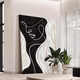 Aohan Schwarz-Weiß-Eingang Dekorative Gemälde große Figur Kunstlinien Korridor Korridor Wohnzimmer Hängende Malerei High-End-abstrakte Wandbild JD15843 80*120 (geeignet für 1,0-1,5 Meter breite Wand