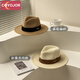 COYOJOR Xiyaojia Zhao Lusi same style sunshade hat women's summer new style beach white Panama top hat sun hat cowboy hat men black adjustable