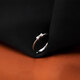 Mansheng Pure S999 Pure Silver Bow Plain Ring Women's Niche Design High-end Pair of Rings for Couples 2025 New Trend S999 Pure Silver Bow Ring