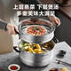 Supor large-capacity steamer three-layer household steamer 304 stainless steel enlarged steaming and cooking dual-purpose pot induction cooker gas universal 3-layer steamer + 1 original steamer becomes 4 layers 34cm