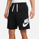 Nike (NIKE) shorts men's pants 2025 summer knitted sports pants breathable casual style running loose basketball lace-up trousers cotton breathable/loose DX0503-010 black M Recommended 120-130Jin [Jin equals 0.5 kg]