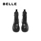Belle Fashion Retro Martin Boots Mall de magasinage pour femmes même en cuir véritable bottes courtes D3F1DDD4 Black-Single 37 (235 mm)