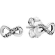 PANDORA Shining Eternity Symbol Earrings 925 Silver Infinity Symbol Fashionable and Versatile Birthday Gift for Girlfriend