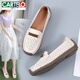
CARTELO bean shoes women's shoes 2025 new summer sandals genuine leather flat shoes breathable soft sole hollow summer mother shoes 826 gray hollow 36