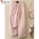 Woodpecker Exports Single Thick Down Down Cotton Pants Women's Winter Outerwear Winter Outerwear Warm Harem Pants Diamond Pants Apricot XL 130-145Jin Jin equals 0.5kg