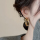 Yichan French style gold large hoop earrings women's niche design earrings earrings 2025 new hot style unique earrings gold large hoop earrings