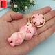 LUCALY pig little butt keychain girl heart internet celebrity keychain cute pink pig doll female Korean version bag pendant creative trendy gift bag pink pig