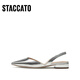 Sijiatus neue elegante Sandalen flache Schuhe flache Mund Single Schuhe Frauen Sandalen S5024CH4 Mondlicht Silber 34