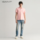 Couleur solide simple de commu au Gant Men de Gant Men Polon Polo Polo à manches courtes 671 Pink XS