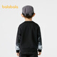 Balabala children's clothing boys' sweatshirt long-sleeved top autumn pullover comfortable fashionable Ultraman IP black 90001 100