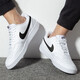 耐克（NIKE）男鞋子男 25夏季新款运动鞋时尚休闲鞋小白鞋低帮耐磨透气板鞋男 【简版空军】热销-经典黑白/晒图退10 41 （内长260mm）
