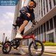 Dahang (Dahon) K3plus Folding Fahrrad Ultra-Licht-Aluminium-Legierung 16-Zoll-9-Gang-Pendler-Pendler-Fahrer Kaa693 Schwarz und Rot [innere Faltung]