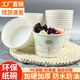 Bol en papier jetable épaissis pour emballage rond à la maison Boîte à lunch pratique pour la boîte entière commerciale à emporter. Grand bol [environ 1050 ml] 50 pièces