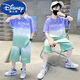 Disney (Disney) Jungen Sommeranzug Dünne 2024 neue Kinder Sommerkurzärmel-Shorts mittelgroße Kinder im Sommerstil hübsch und modisch 689-GREY-Anzug 170