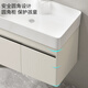 New Neiss new cream-style rounded corner bathroom cabinet ceramic integrated basin deepened and widened small apartment thickened stainless steel washbasin 4837 stainless steel hanging cabinet single cabinet (with a spray faucet + full set of accessories)