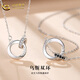 CHINA GOLD S925 Silver Möbius Necklace Couple Pendant Pendant for Men and Women Valentine's Day Birthday Gift for Girlfriend and Wife Today/Next Day Delivery Möbius Necklace Men's