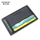 Oufan Kati Card Bag Men's Genuine Leather Business Card Holder ID Bag Bank Card Storage Bag Ultra-Thin Women's Card Holder Compact Card Holder Card Bag Black