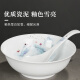 Jingdezhen ceramic bowls and dishes, overglaze color, household simple eating bowls, soup spoons, dinner plates, large soup bowls, single microwaveable, even deer landscape 4.5-inch rice bowls, single