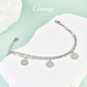 GsunG Platinum Women's Bracelet PT950 Smiley AB Bracelet Fashion New Platinum Bracelet Women's Smile Bracelet for Girlfriend Priced by the gram, contact customer service before bidding for gold price