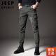 Jeep Spirit2024 Spring and Automne New Work Pantalon Multi-Pocket épaissis épaissis rétro Pantalon pour hommes Slim-Fit Legging Pantal