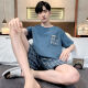 
Palando pajamas men's summer cotton short-sleeved shorts for young students' home clothes loose large size thin middle-aged men's suit H9928 XXXL (recommended 165-185 Jin [Jin equals 0.5 kg])