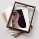 Uncle Lu 6-inch photo frame empty frame black walnut solid wood table high-end simple photo frame wooden picture frame framed self-installation
