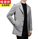 Hengyuanxiang 2024 Autumn New Windbreaker Men's Mid-Length Casual Suit Collar Thin Jacket Spring and Autumn Men's Top Khaki 3XL