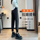 Warm Winter Duck Down Pants Women's Outerwear Winter 2025 New Thickened Harlan White Duck Down Fashionable Plush Cotton Pants Martin Boot Pants Black M 80-100Jin Jin is equal to 0.5 kg