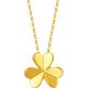 Saturday Blessing Yellow 18K Gold Necklace Women's Lottery Gold Clover Necklace Birthday Gift C0613537 40+5cm