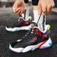 Vantodi Herrenschuhe 2024 Herbst- und Winter neue Schuhe für Männer vielseitige Teenager Sport High-Top-Basketballschuhe Nicht-Schlupf-Dad-Schuhe A757 Schwarz und Rot [hinzugefügt Fleece] 41