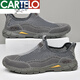 CARTELO men's shoes for summer new foot cover shoes lightweight comfortable lazy shoes soft sole driving shoes morning running 682 gray 40