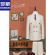 ROMON business casual formal double-breasted British style suit male groom wedding suit three-piece suit dark blue suit + trousers + vest 52/XL