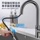 Oullin cocina inducción giratoria Pull-Pull Faucet inteligente Temolina telescópica de lavado para lavado especial para el calor y fría 9903 9903G GRER GRIS INFRARED + PULLE PULL DE INDUCCIÓN FAUCE