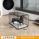 Cat Cage Home Super Large Free Space Cat Nest Dog Cage Puppy Cage Six Sides Portable Folding Pet Cage Black 50*30*30cm 32Jin Jin equals about 0.5kg