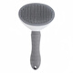 Comb to remove fleas for dogs, self-removal pet cat comb to remove floating hair, needle comb, flea brush, cat cleaning tool, minimalist gray, one-click self-cleaning, protective beads