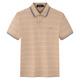 Seven Wolf [Moisture Wound] Short Sleeve T-shirt Men's Summer New Lapel Casual Polo Men's Clothes Top 702 (Dark Apricot) M 165/84A