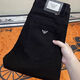 Falamone Armani Jeans Herren High-End-Hosen High-End High-End Slim Black Dehnungsbeine gewaschen 2025 All-Match New DT6624 Black 35 35