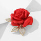 Mrs win 2025 new style red rose temperament brooch women's suit accessories brooch flower corsage atmospheric clothing accessories rose bright red
