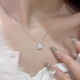Qiuyu S999 Pure Silver Necklace for Girls High-end Pendant Sugar Cube Clavicle Chain Silver Jewelry Chinese Valentine's Day Gift for Girlfriend 925 Pure Silver Necklace Exquisite Gift Box + Box Chain