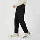 Markless New Slack Men's Casual Hosen Vierseitige elastische und leicht zu kontrollische intelligente Hosenhosen Männer CLB4855M-4 Schwarz 36