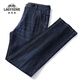 
Classic Car (LAOYECHE) Men's Jeans Summer Thin Style Middle-aged and Elderly Men's Loose Straight Casual Pants Daddy Men's Pants IG3883 Blue Black 33