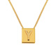 DL 1998 Fat Donglai same style 18k gold plated pendant European and American 26 letter necklace lisa same style square small sweater chain lock letter Z